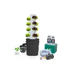 Kit Hidropónico N6 Sistema de Torre para 20 Plantas, Jardín Interior Completo con Nutrientes, Semillas y Accesorios