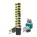 Kit Hidropónico N6P Sistema de Torre para 50 Plantas, Jardín Interior Completo con Nutrientes, Semillas y Accesorios