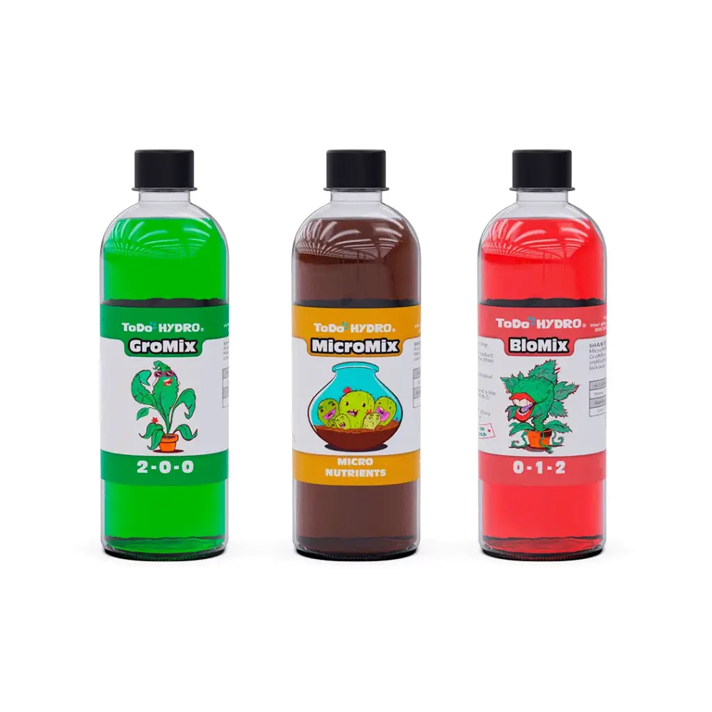 ToDo Hydro Mix Line Nutrient System, Paquete de Fórmula para Crecimiento de Plantas, 3 Solución 1 L