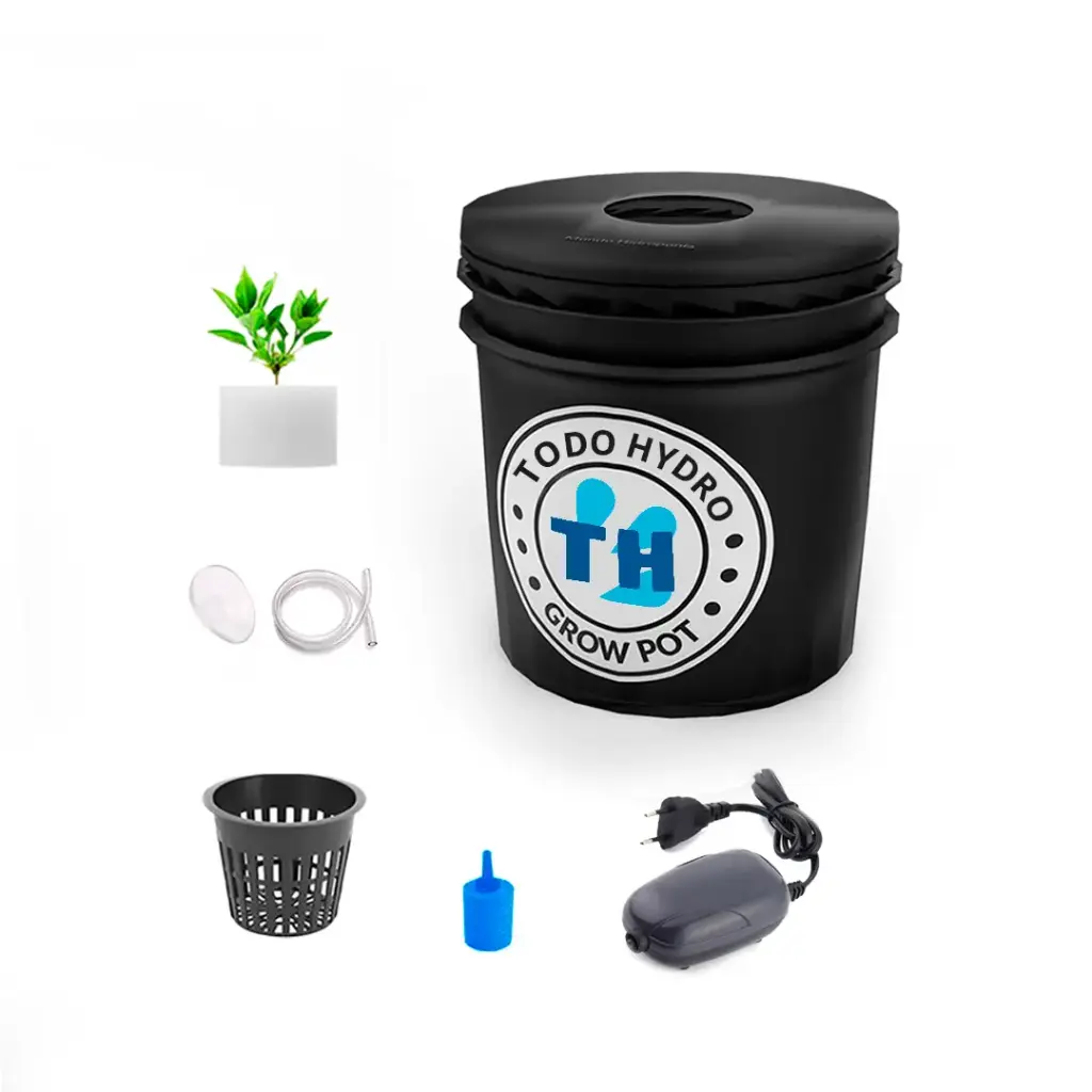 Grow Pot Initial DWC Hydro Bucket Kit con Bomba de Aire y Accesorios