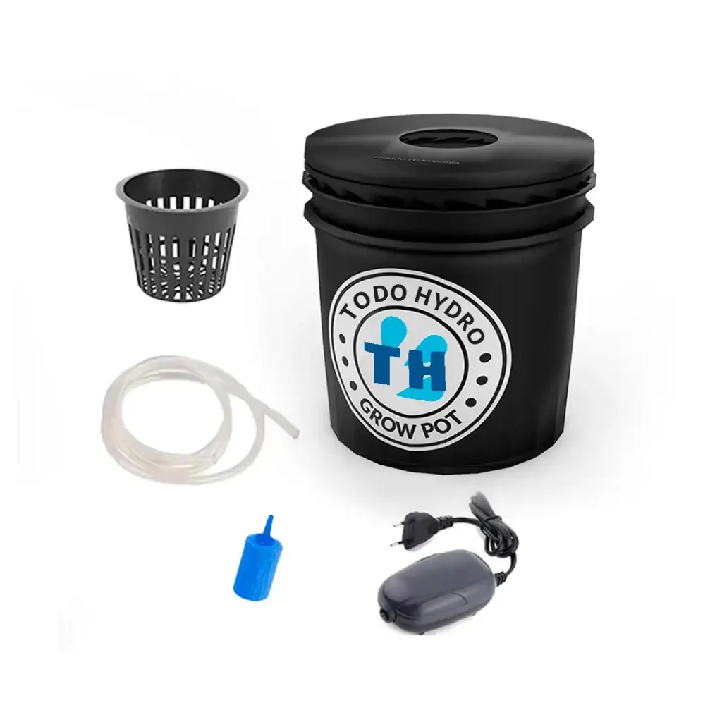 Maceta de Cultivo Económica DWC Hydro Bucket Kit con Bomba de Aire y Accesorios (8L)