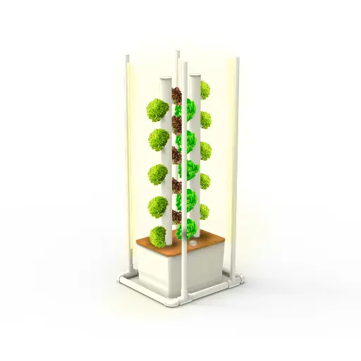[KITWNUTRN18] Kit Hidropónico N18 Sistema de Torre para 20 Plantas, Jardín Interior Completo con Nutrientes, Semillas y Accesorios